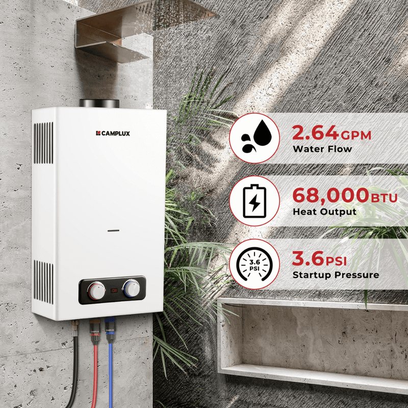 Load image into Gallery viewer, Camplux BD264 Tankless Propane Water Heater Portable

