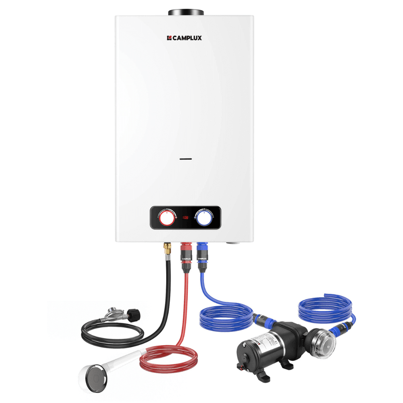 Load image into Gallery viewer, Camplux BD422P120 Propane Outdoor Water Heater Pump Kit
