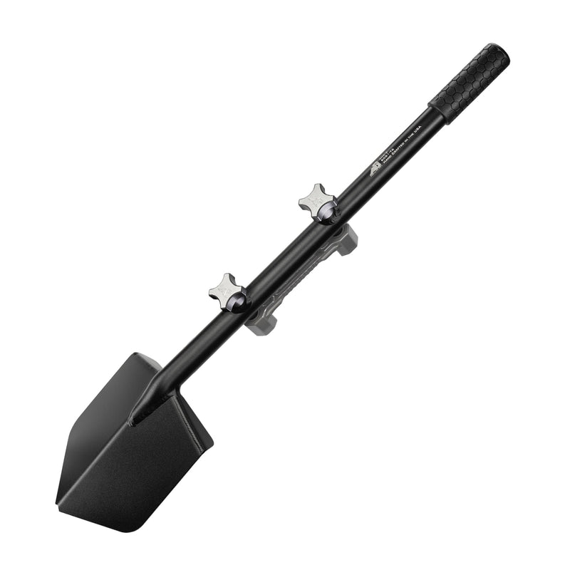 Load image into Gallery viewer, Shovel / Mount Combo - Black LONG Shovel / Grey SSM with Knobs
