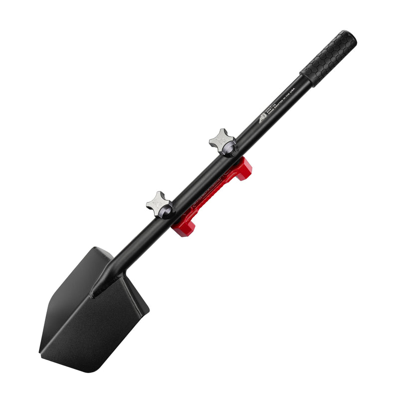 Load image into Gallery viewer, Shovel / Mount Combo - Black LONG Shovel / Red SSM with Knobs
