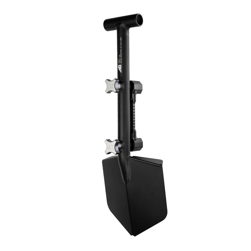 Load image into Gallery viewer, Shovel / Mount Combo - Black Mini Shovel / Black SSM with Knobs
