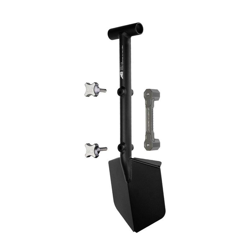 Load image into Gallery viewer, Shovel / Mount Combo - Black Mini Shovel / Grey SSM with Knobs
