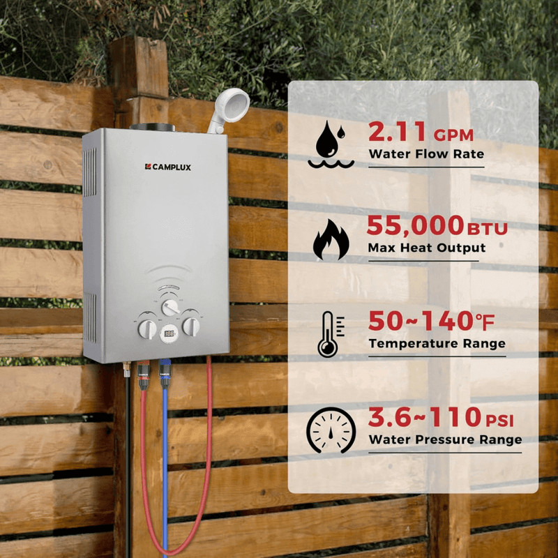 Load image into Gallery viewer, Camplux BW211G Camping Water Heater Propane
