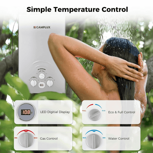 Camplux BW211G Camping Water Heater Propane