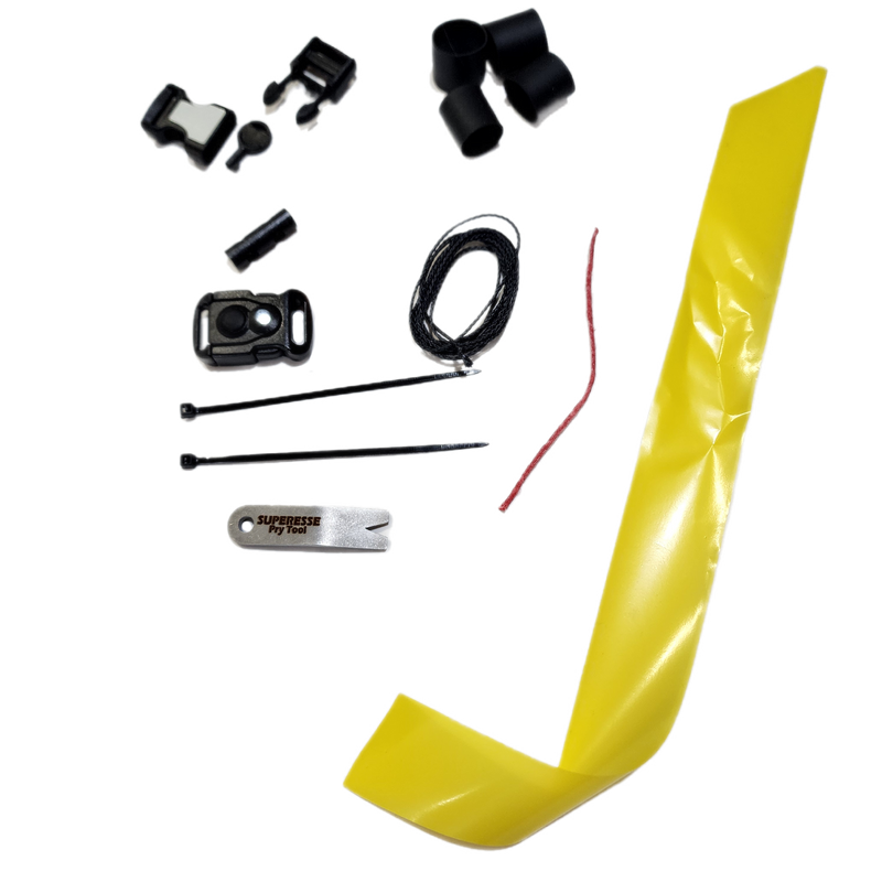Load image into Gallery viewer, Urban Carry Strap - EDC Bracelet with Pry Bar, Firestarter, Kevlar Saw and Cuff Key or LED Flashlight.
