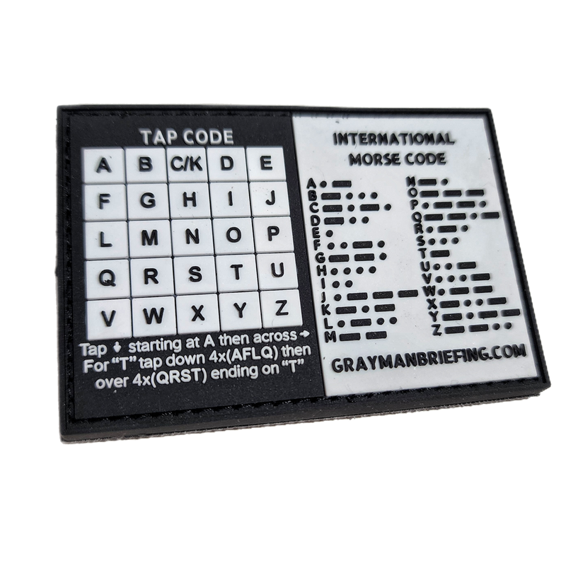 Load image into Gallery viewer, Storage Pocket Patch: Morse and Tap Code
