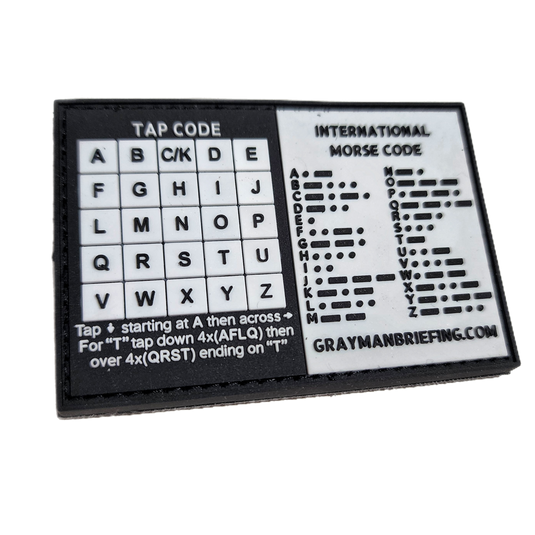 Storage Pocket Patch: Morse and Tap Code