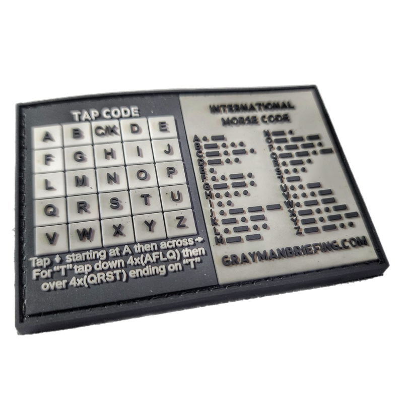 Load image into Gallery viewer, Storage Pocket Patch: Morse and Tap Code
