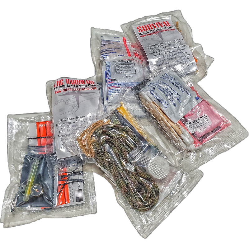 Load image into Gallery viewer, Shim Personal Survival Cards - Wallet Size Vacuum Sealed Survival Packets
