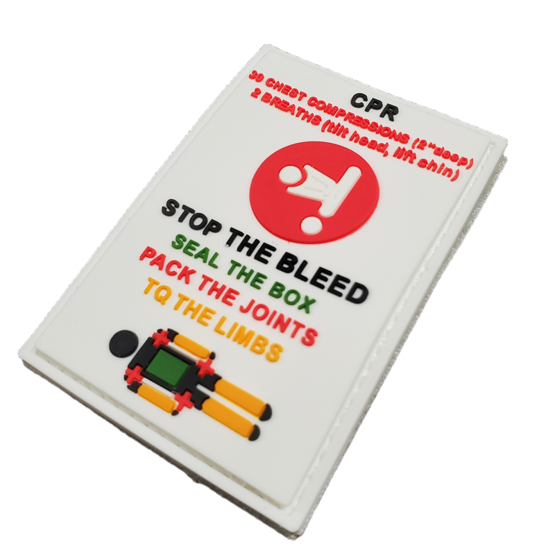 Load image into Gallery viewer, Storage Pocket Patch:  &quot;Stop Bleed&quot; and &quot;CPR&quot; Quick Reference
