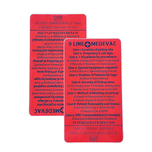 9 Line MedEvac Decal - U.S. Military Truncated Medical Evacuation Reference Sticker & CPR