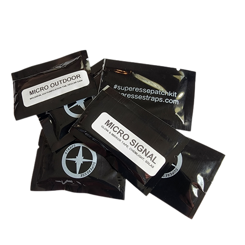 Load image into Gallery viewer, Micro Patch Kits: Single packet survival supply kits for Pocket Patches.
