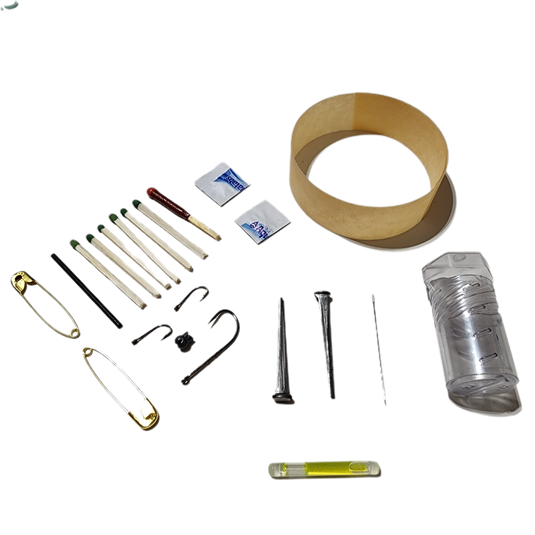 Drop Shell - Polymer Capsule filled with Survival, Escape, and First-Aid Supplies.