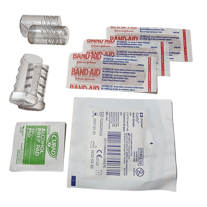 Load image into Gallery viewer, Drop Shell - Polymer Capsule filled with Survival, Escape, and First-Aid Supplies.
