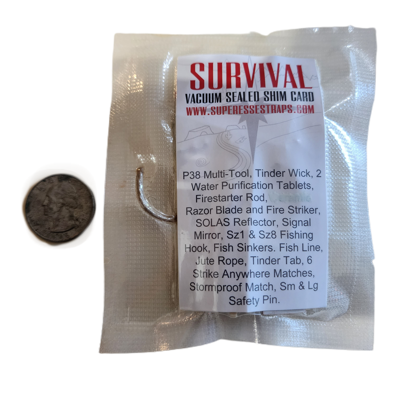 Load image into Gallery viewer, Shim Personal Survival Cards - Wallet Size Vacuum Sealed Survival Packets
