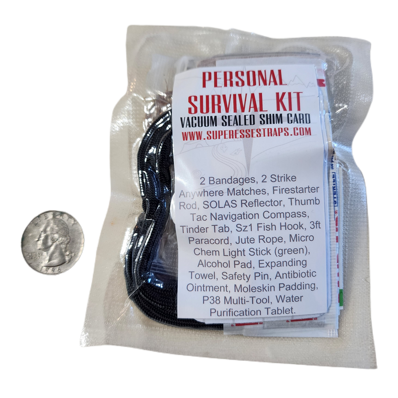 Load image into Gallery viewer, Shim Personal Survival Cards - Wallet Size Vacuum Sealed Survival Packets
