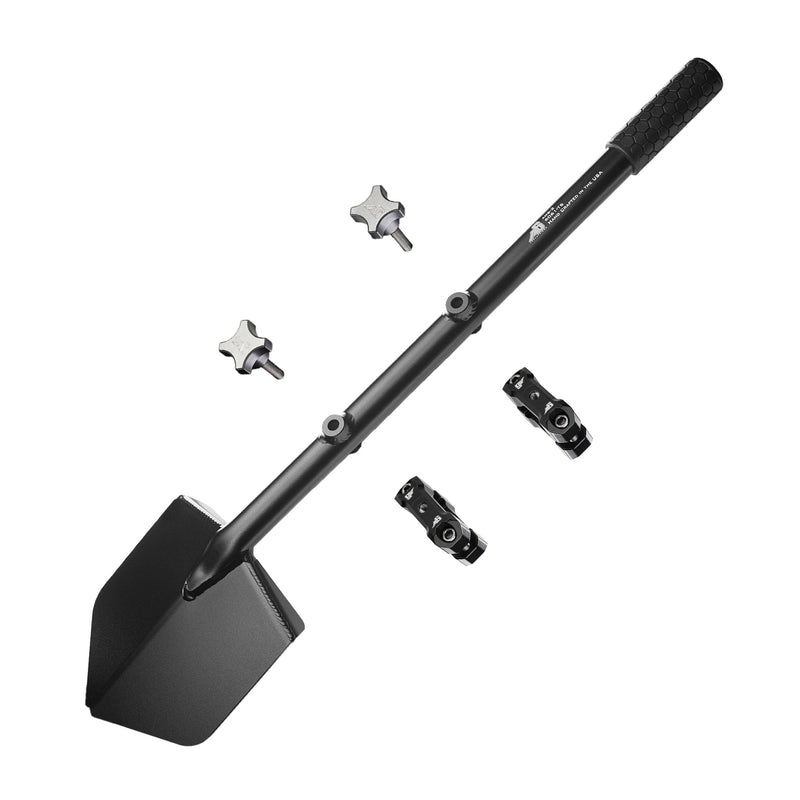 Load image into Gallery viewer, Shovel / Mount Combo - Black LONG Shovel / Black UMD with Knobs
