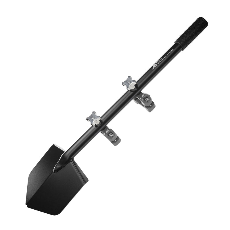 Load image into Gallery viewer, Shovel / Mount Combo - Black LONG Shovel / Grey UMD with Knobs

