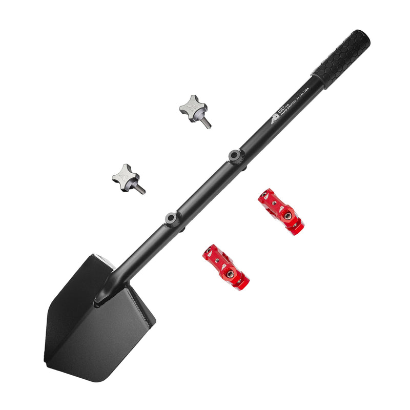Load image into Gallery viewer, Shovel / Mount Combo - Black LONG Shovel / Red UMD with Knobs
