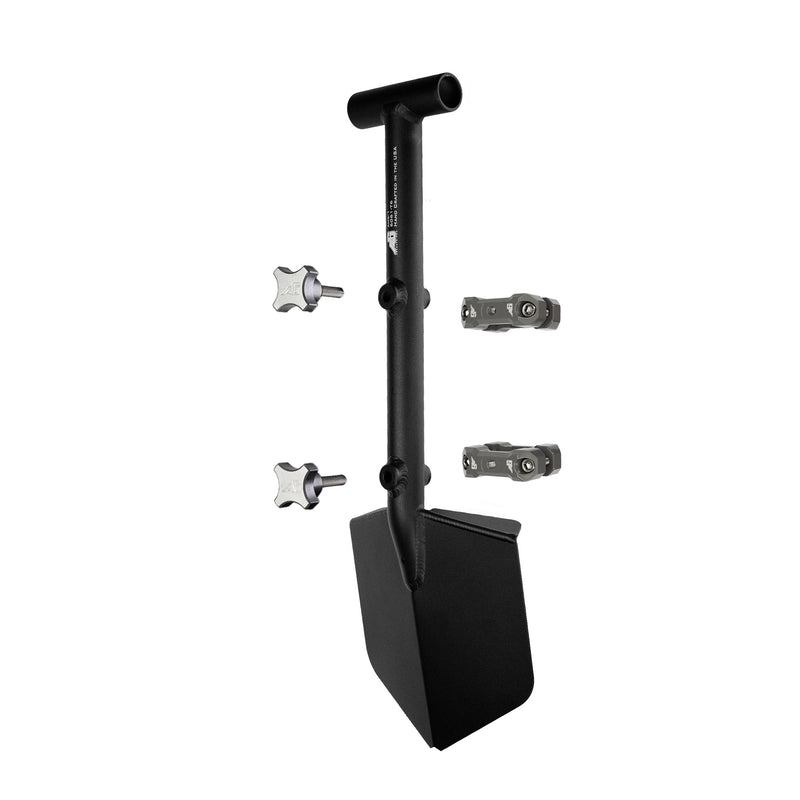 Load image into Gallery viewer, Shovel / Mount Combo - Black Mini Shovel / Grey UMD with Knobs
