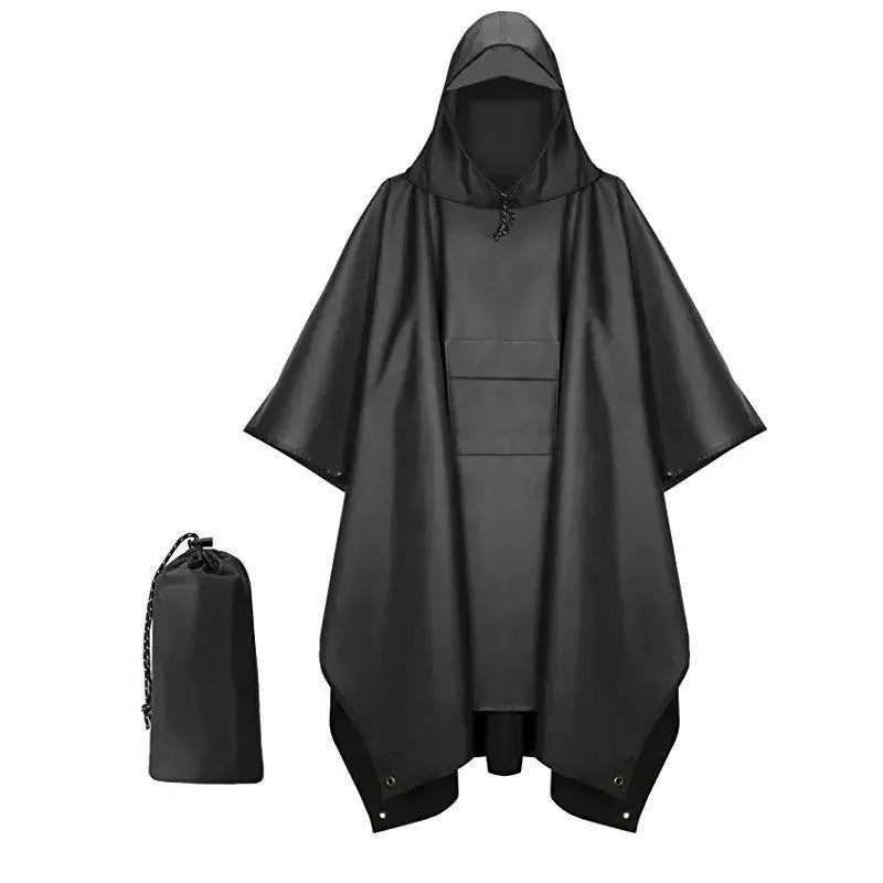 Load image into Gallery viewer, 3 In 1 Outdoor Military Raincoat Hooded Sleeve Waterproof Rain Poncho Motorcycle Rain Cover Camping Hiking Travel Rainwear Tent

