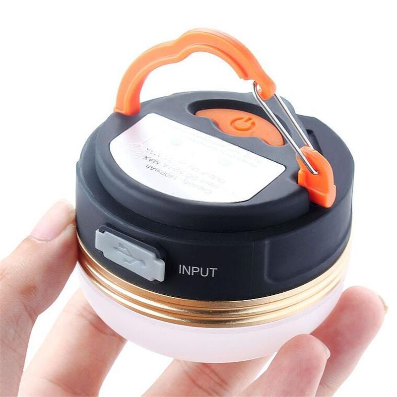 Load image into Gallery viewer, Mini Portable Camping Lights 3W LED Waterproof Tents Lamp Night Hanging lamp USB Rechargeable

