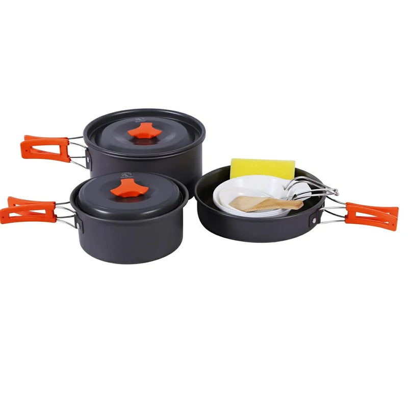 Load image into Gallery viewer, 11/12/22 PCS Camping Cookware Mess Kit

