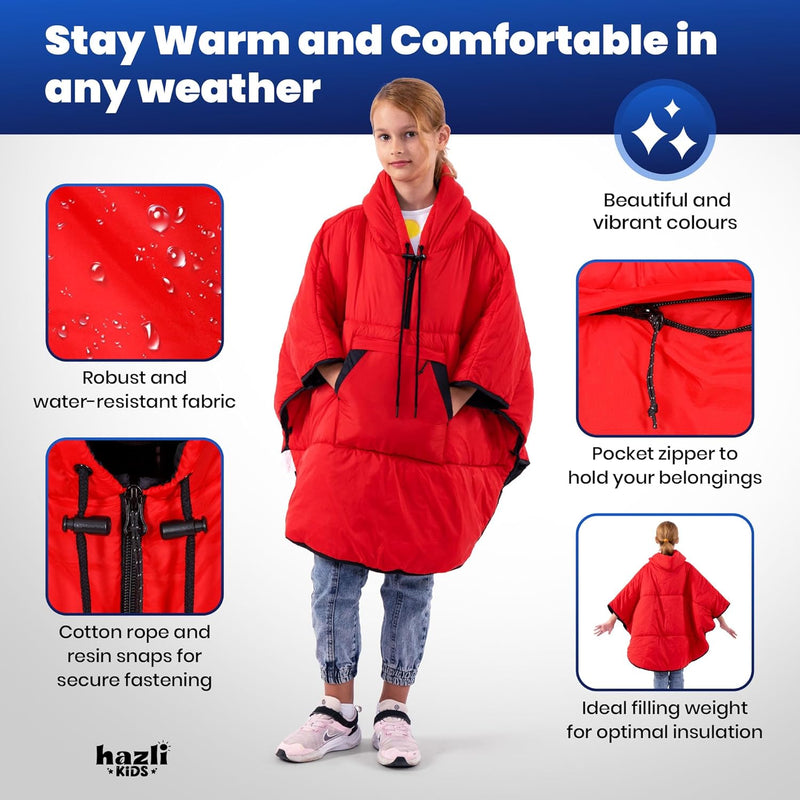 Load image into Gallery viewer, Comfortable Wearable Poncho Blanket - Camping Stadium Blanket Outdoor - Large Hooded Windproof Poncho for Men and Women
