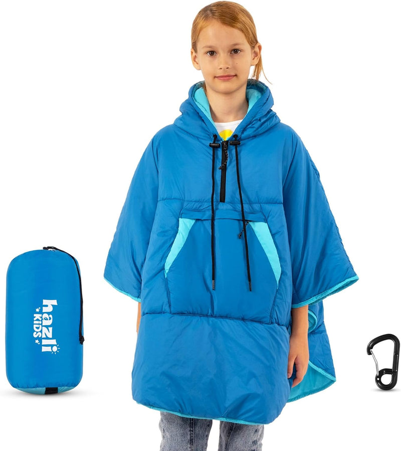 Load image into Gallery viewer, Comfortable Wearable Poncho Blanket - Camping Stadium Blanket Outdoor - Large Hooded Windproof Poncho for Men and Women
