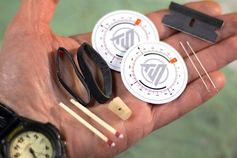 Load image into Gallery viewer, DIY - Water Bottle - Tiny Survival Compass Kit
