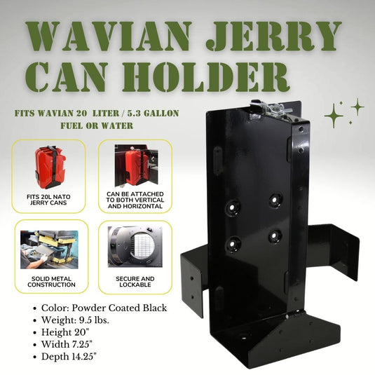 Wavian Heavy-Duty 20L Jerry Can Holder (Front-Loading)