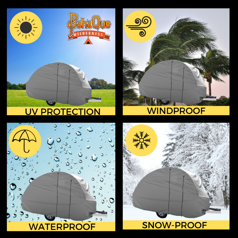 Load image into Gallery viewer, NuCamp TAB 360 CS (Clamshell) Trailer Cover by PahaQue Heavy Duty Weather Proof Protection
