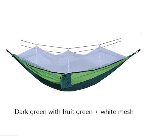 Load image into Gallery viewer, Bourette spinning 210T Nylon Hammock Outdoor Anti-mosquito Hammock Outdoor Camping Goods Bed Bearing
