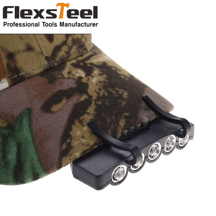 Load image into Gallery viewer, 5 Ultra Bright Leds Camping Fishing Head Lamp Hat Cap Light with Hardness Clip 100% Brand New
