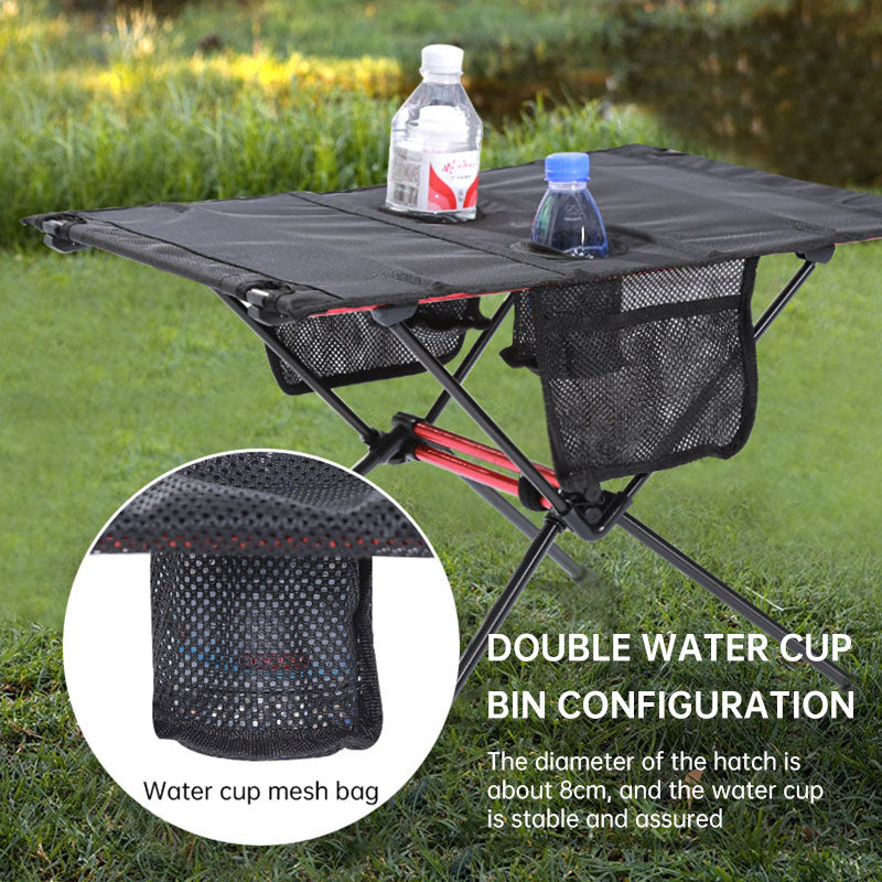Load image into Gallery viewer, Ultra Light Folding Table Outdoor Camping Camping Car Portable Barbecue Picnic Cup Hole Mobile Phone Bag Small Table
