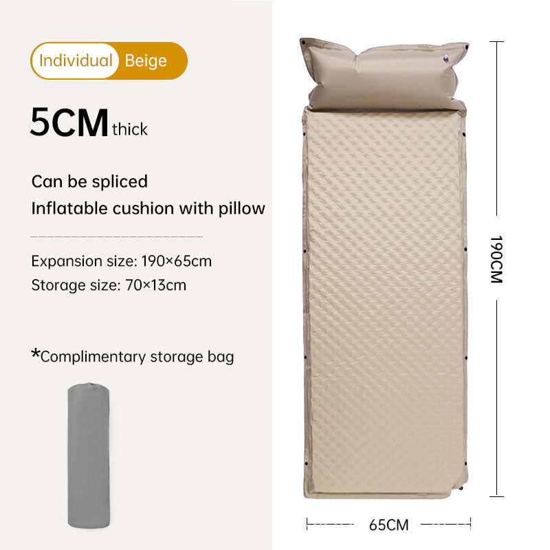 Load image into Gallery viewer, Product camouflage Can Be Spliced Self Inflating Cushion Air Mattress Camping Mat With Pillow
