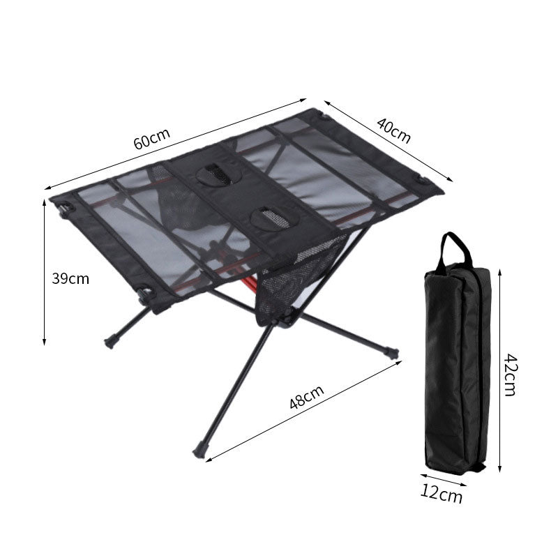 Load image into Gallery viewer, Ultra Light Folding Table Outdoor Camping Camping Car Portable Barbecue Picnic Cup Hole Mobile Phone Bag Small Table
