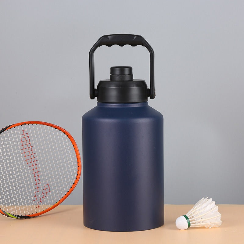 Load image into Gallery viewer, Double Wall Half Gallon Insulated Water Bottle Jug 64oz 128oz Stainless Steel Sports Water Flask with Handle

