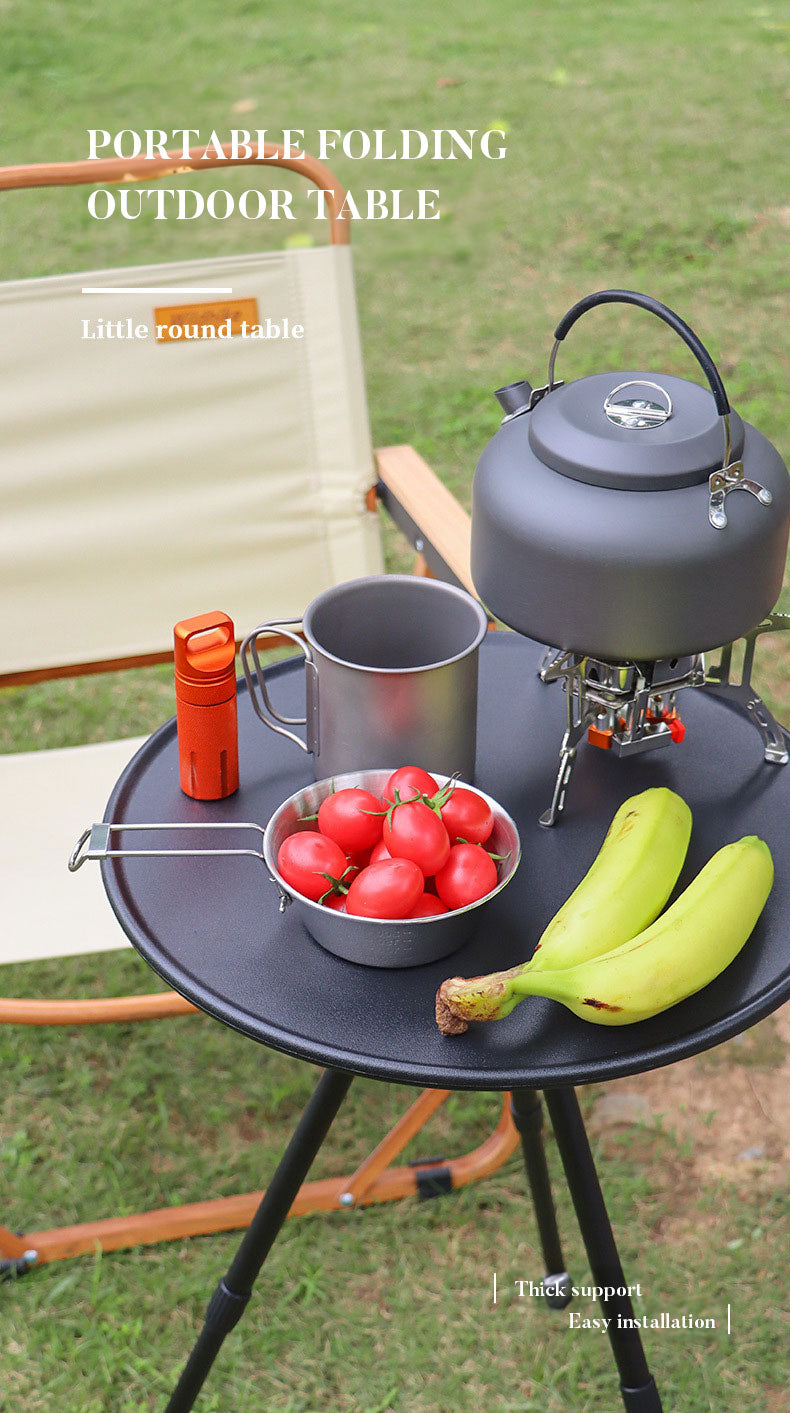 Load image into Gallery viewer, Outdoor Furniture Balcony Lightweight Portable Aluminum Height Adjustable Small Round Outdoor Folding Picnic Camping Table
