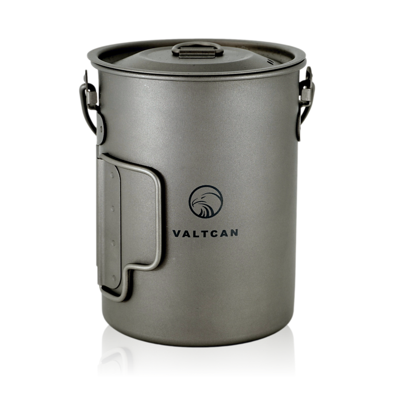 Load image into Gallery viewer, Valtcan 900ml Titanium Pot Boil, Cook &amp; Drink From One Pot · 134g · Nests Your Nalgene
