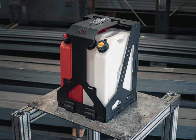 Load image into Gallery viewer, Jerry&#39;s Can Holder - Dual Universal Jerry Can Carrier
