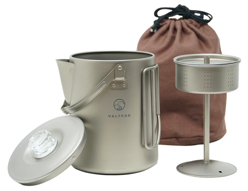 Load image into Gallery viewer, Titanium Coffee Percolator Taste Coffee, Not Metal · 1.5L · 6 Cups · 395g Ultralight
