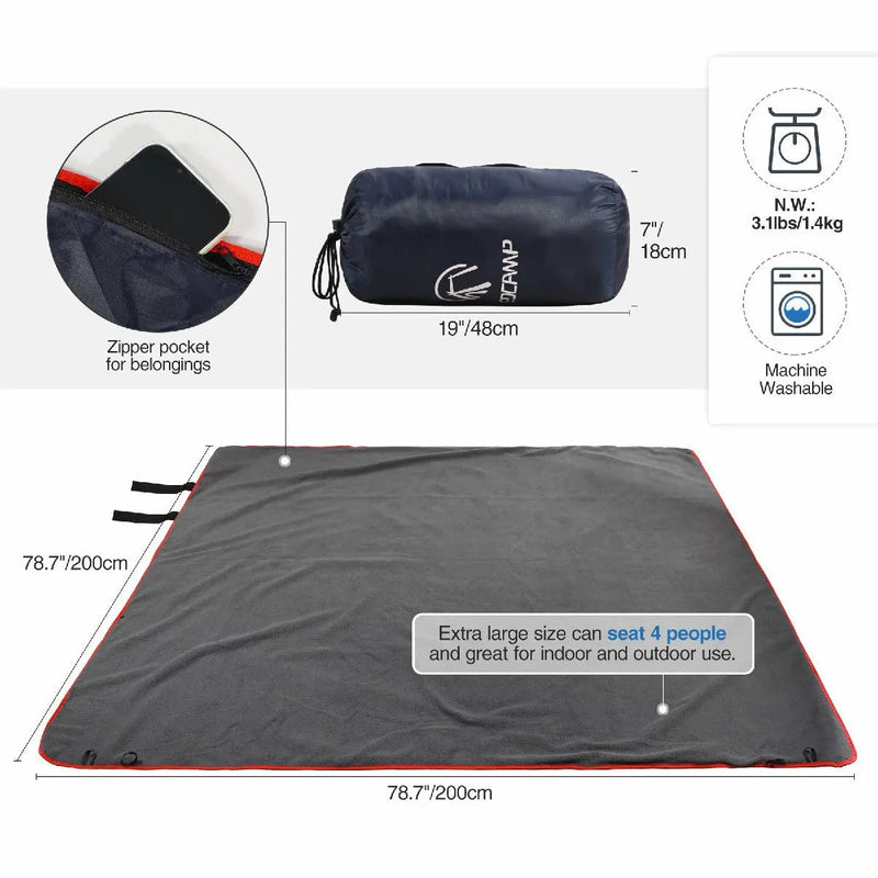 Load image into Gallery viewer, Waterproof Warm Stadium Blanket 79&quot;x79&quot; for Camping &amp; Events
