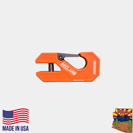 Aluminum winch shackle, closed latch (LIFE TIME WARRANTY*)