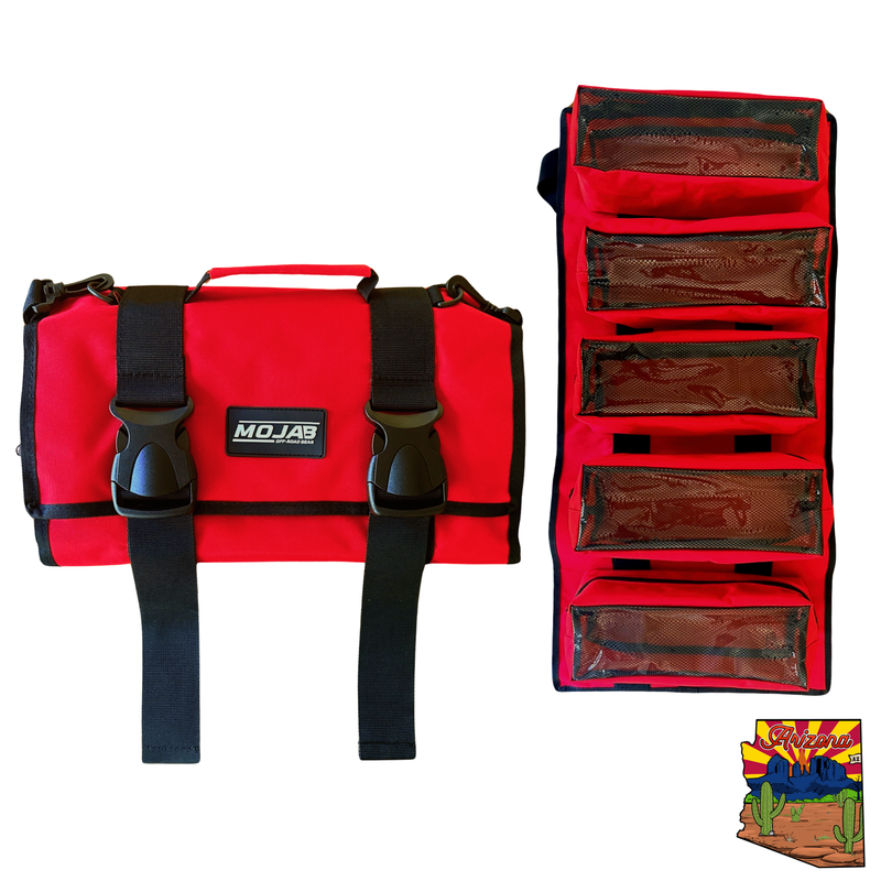 Load image into Gallery viewer, Large Canvas Tool organizer bag with 5 removeable pouches
