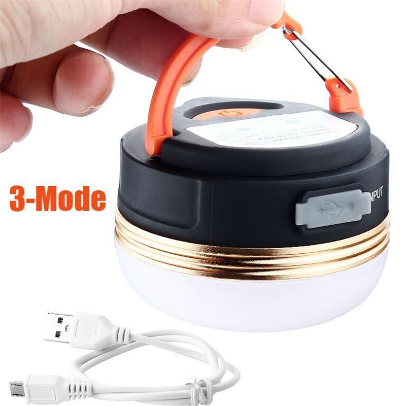 Load image into Gallery viewer, Mini Portable Camping Lights 3W LED Waterproof Tents Lamp Night Hanging lamp USB Rechargeable
