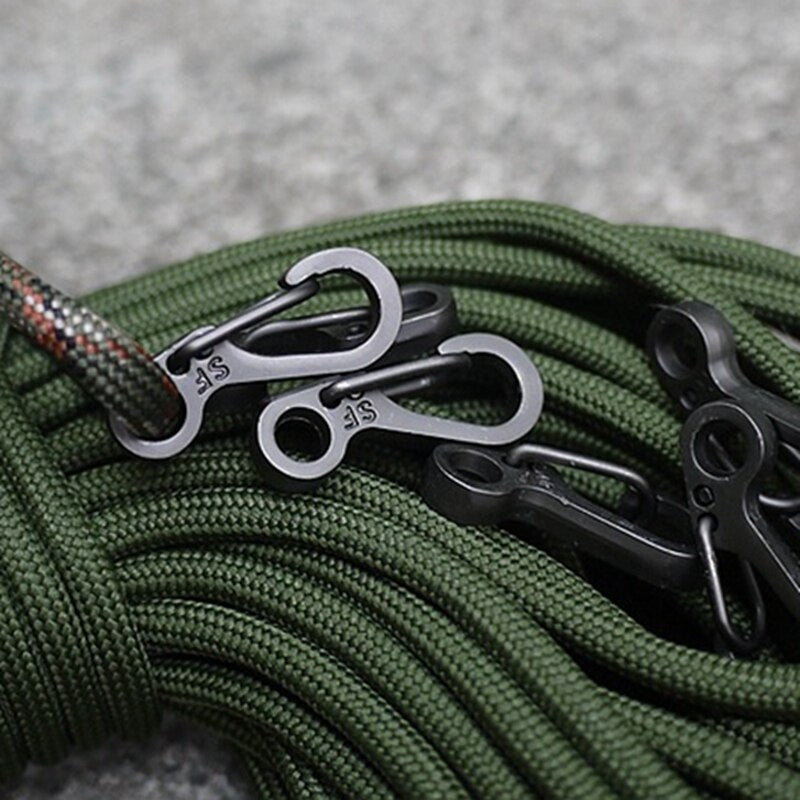 Load image into Gallery viewer, 10 Pcs Equipment Survival EDC Paracord Carabiner Snap Mini SF Spring Clip Camping Hiking Hook Backpack Tactical Buckle Clip
