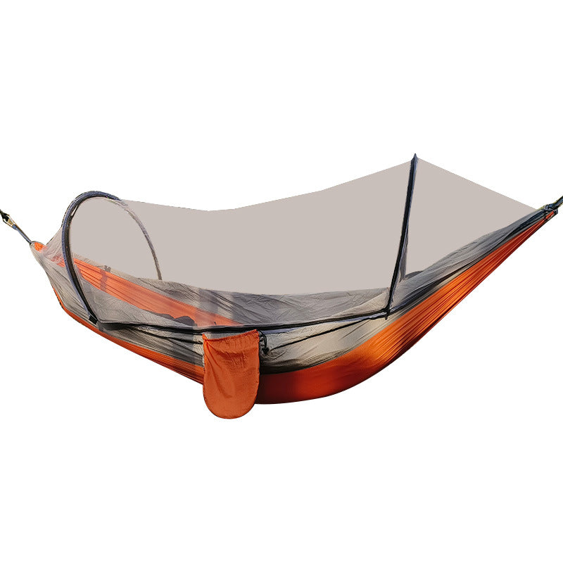 Load image into Gallery viewer, Automatic Quick Opening Mosquito Net Hammock Outdoor Camping Pole Mosquito Net Hammock Anti Roll Nylon Hammock
