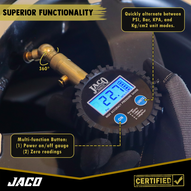 Load image into Gallery viewer, Elite® Digital Tire Pressure Gauge - Professional Accuracy - 100 PSI
