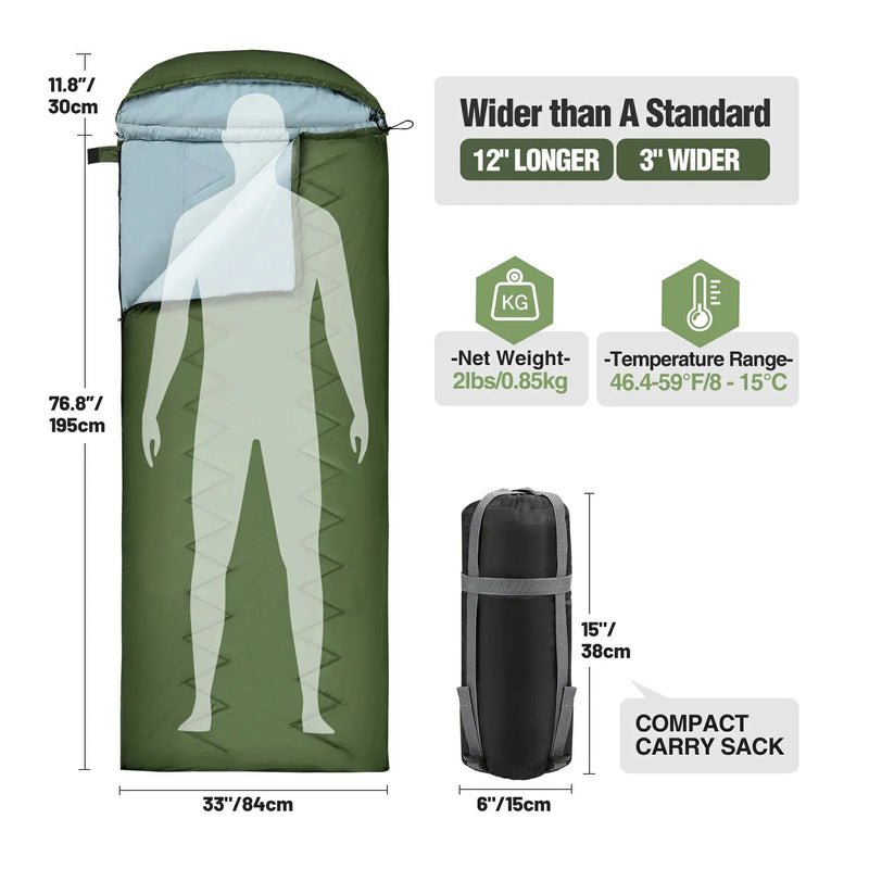 Load image into Gallery viewer, Oversized Ultralight Sleeping Bag for Backpacking
